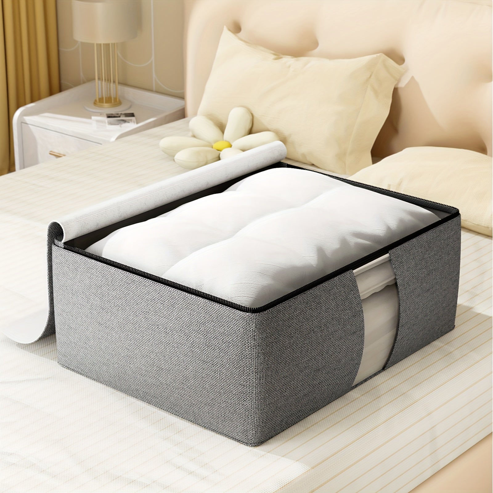 Large Capacity Quilts Storage Bag w/ Handles - Household Organizer