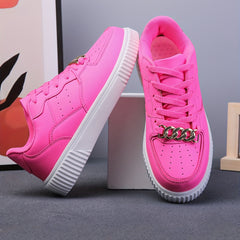 Women's Lightweight Lace Up Board Shoes Non Slip Casual Flat Shoes