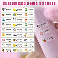 Custom Cartoon Name Tag Stickers Waterproof Labels Medium Size 3.0x1.09 Cm