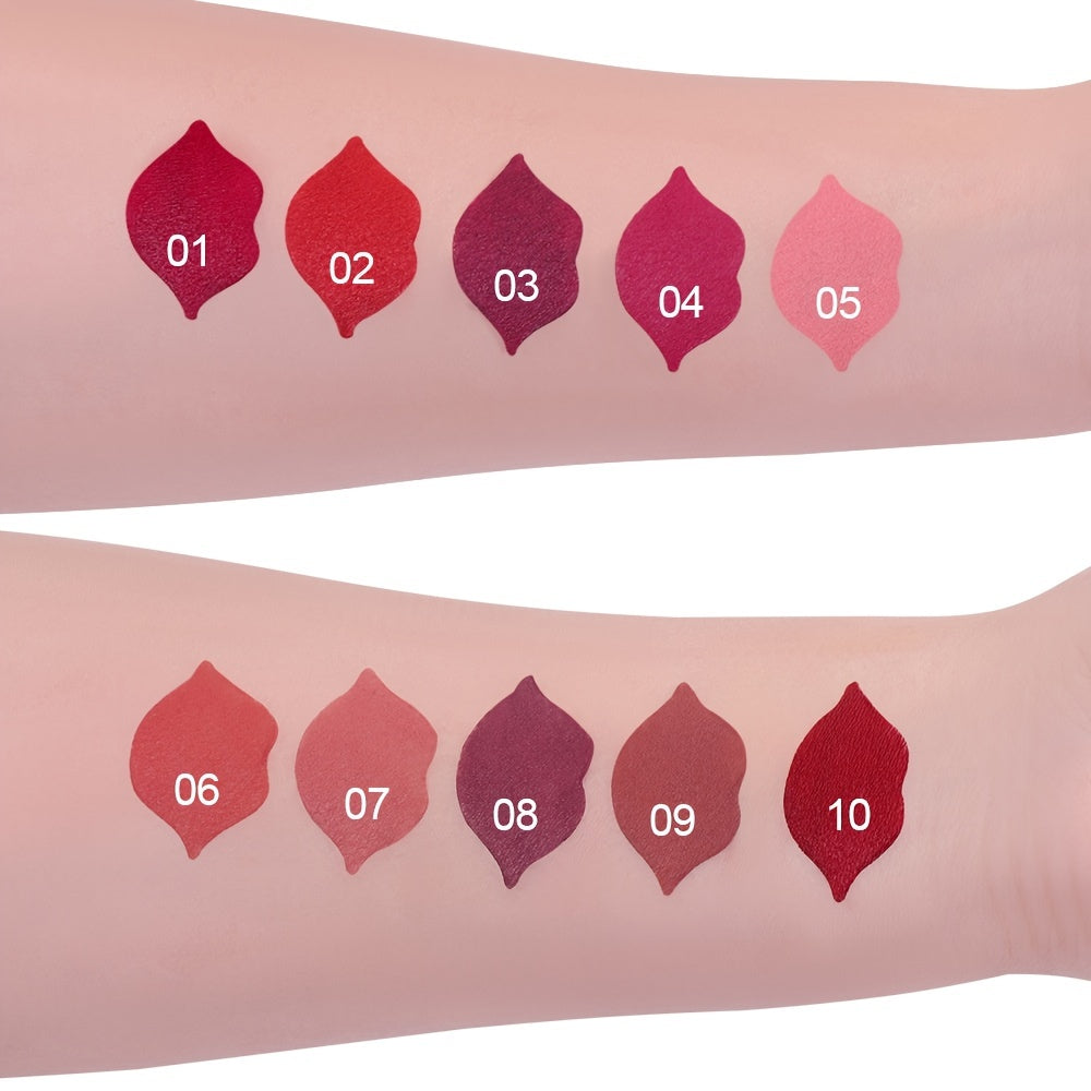 CmaaDu 10 Matte Lipstick Waterproof Lip Gloss for Colored Lip Makeup
