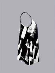 Abstract Print Sleeveless Top for Women