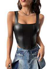 Y2K Sexy Square Neck Bustier Tank Top