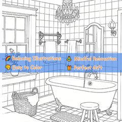 Cozy Corner Adult Coloring Book, 22 Pages, 20x20 cm, Birthday, Halloween, Xmas