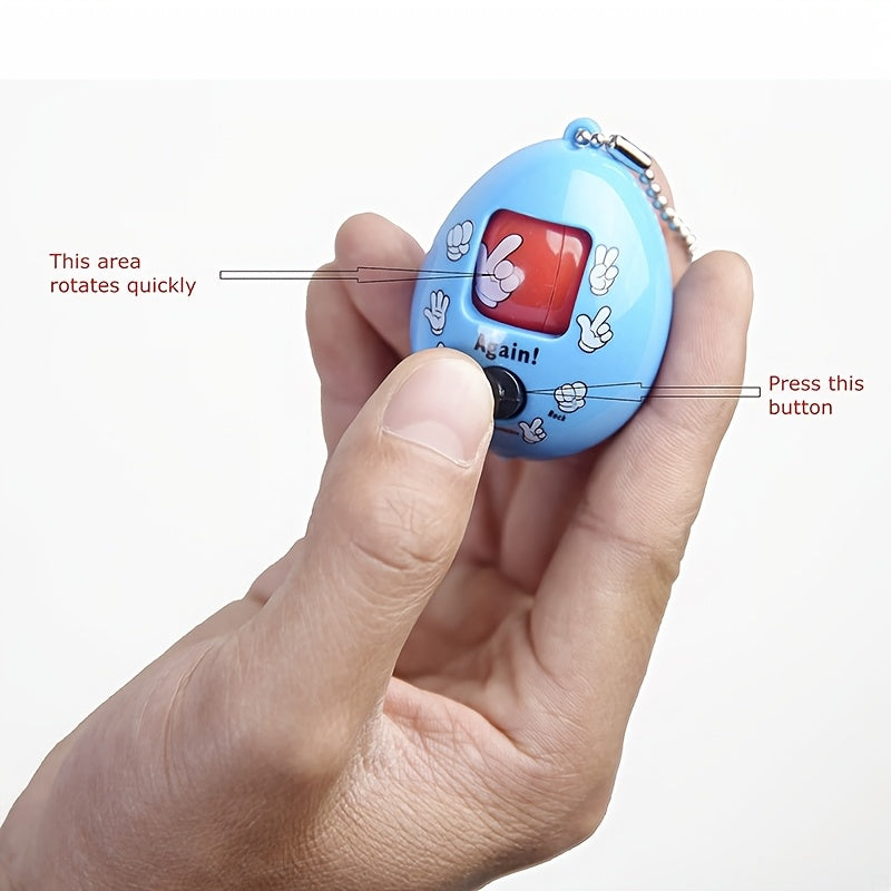 8pcs Rock Paper Scissors Egg Set Mini Toy with Keychain