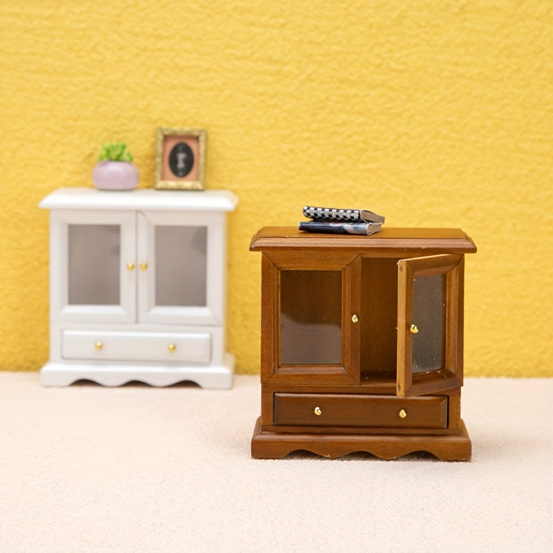 12 Food And Play Dollhouse Furniture Cabinet Double Door Bookcase