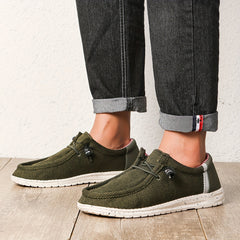 Men's Canvas Lace Up Casual Shoes Non Slip Sneakers
