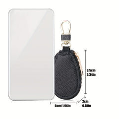 Mini Leather Key Holder Keychain Case Wallet Key Storage Case
