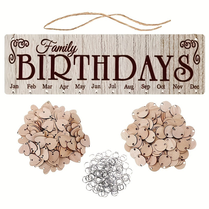 DIY Wooden Home Birthday Board Hanging Calendar