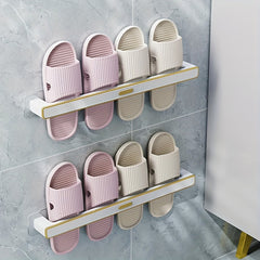 Wall Mounted Slipper Rack Shelf Waterproof Moisture-proof Towel Storage