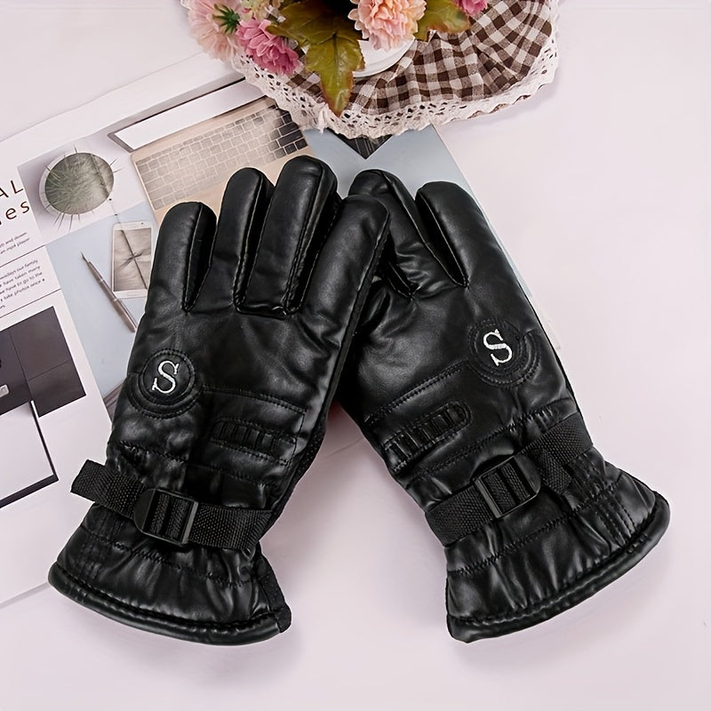Flower Tree Warm Touch Screen Gloves - Waterproof Windproof Riding Gloves