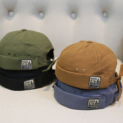 Men's Adjustable Metal Buckle Skull Cotton Hat