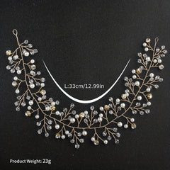 Crystal Rhinestone Beads Headpiece Hairband Bridal Jewelry