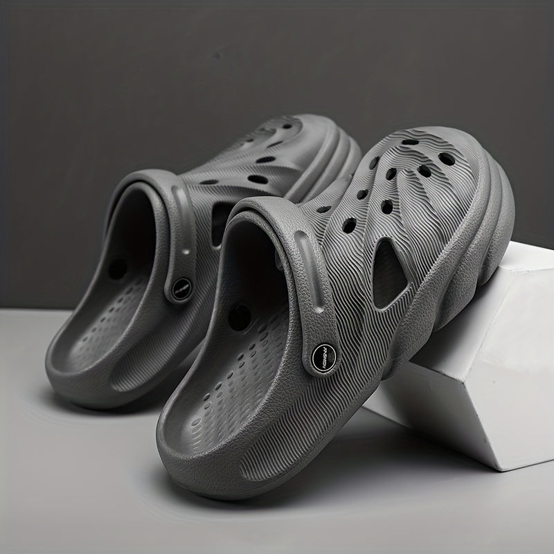 Men's Lightweight Comfy Clogs Hollow Out Non Slip Garden Shoes