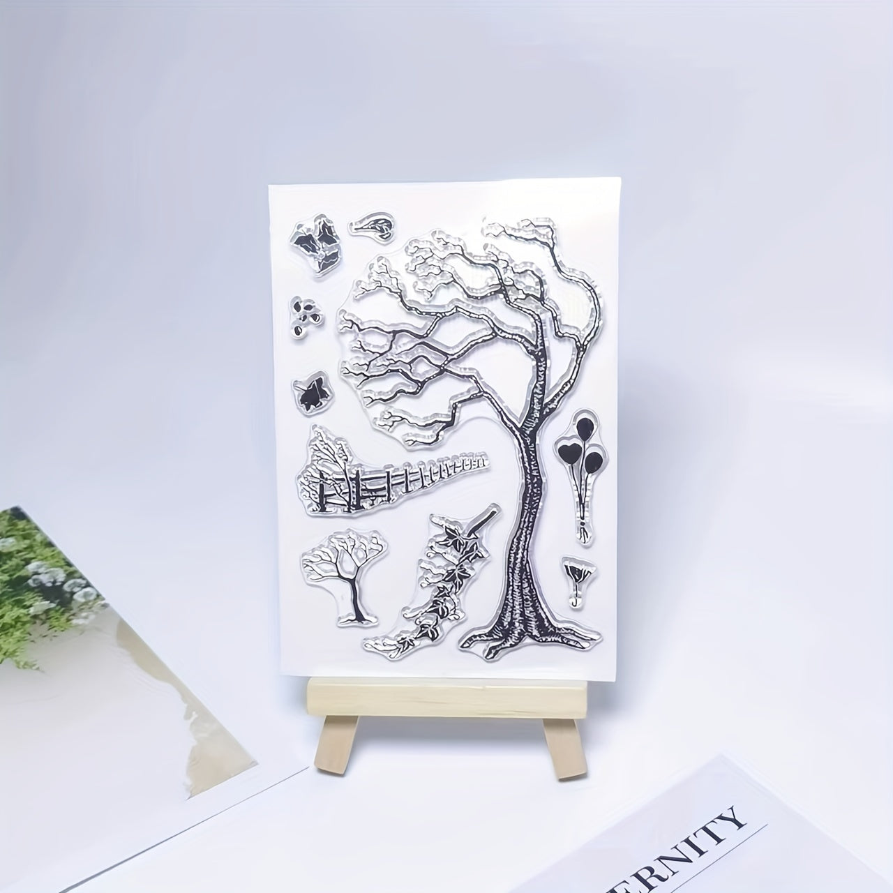 Branches Fences Balloons Clear Stamps for Card Making Decorations
