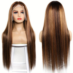 Honey Blonde Straight Human Hair Wig 13 4 HD Lace Front Hair Wig 180 Density