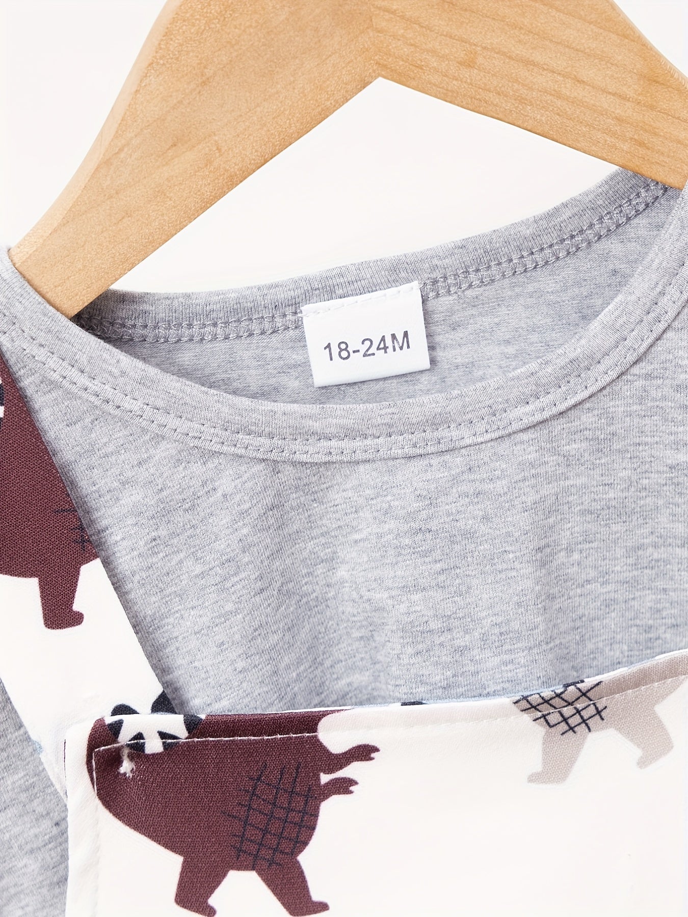 Baby Boy's Dino Suspender Pants & T-shirt Set