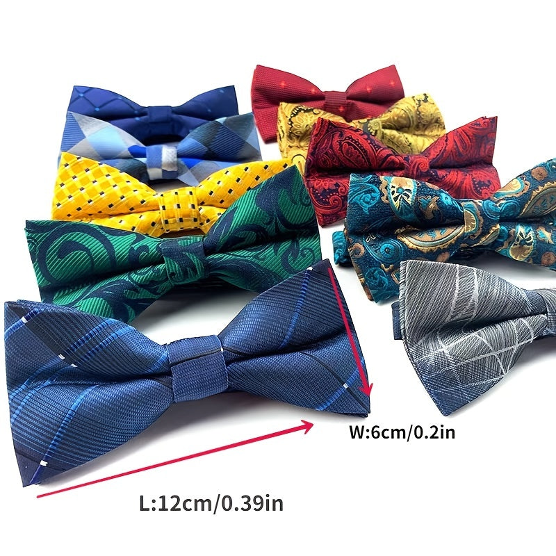Men's Jacquard Banquet Bow Tie 1200 Thread Polyester Fabric