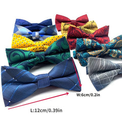 Men's Jacquard Banquet Bow Tie 1200 Thread Polyester Fabric