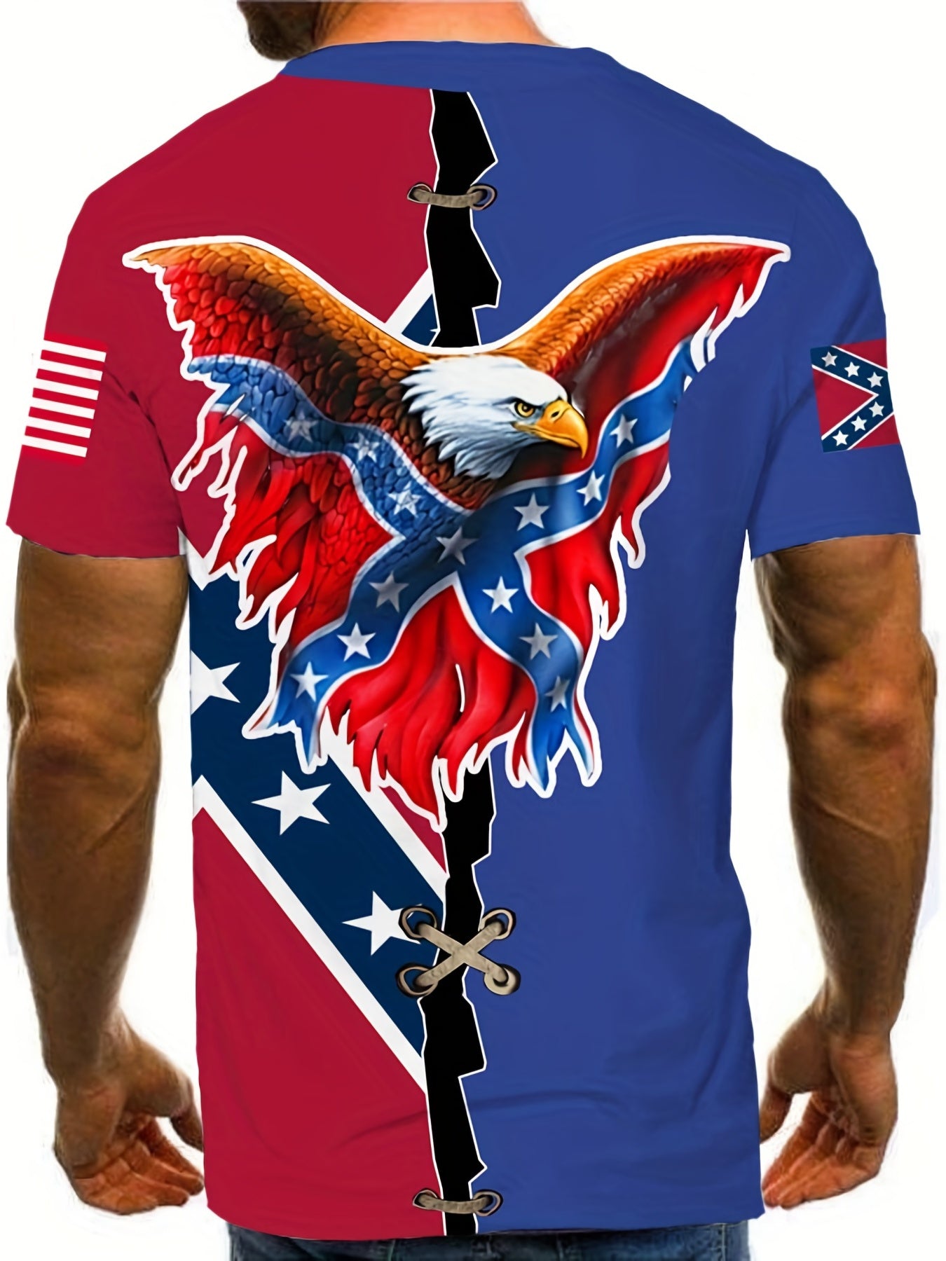 Men's 3D Pattern Print Graphic T-shirt Short Sleeve Pullover