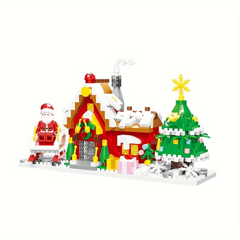 Christmas Building Blocks Compatible Puzzle Santa Claus Snow