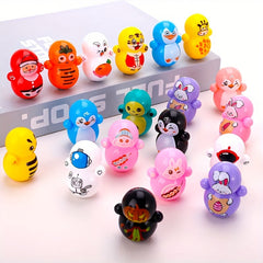 30pcs Cartoon Animal Mini Tumbler Toys for Party Decor