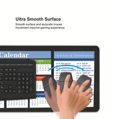 Large Calendar Mouse Pad for Women 30x60cm