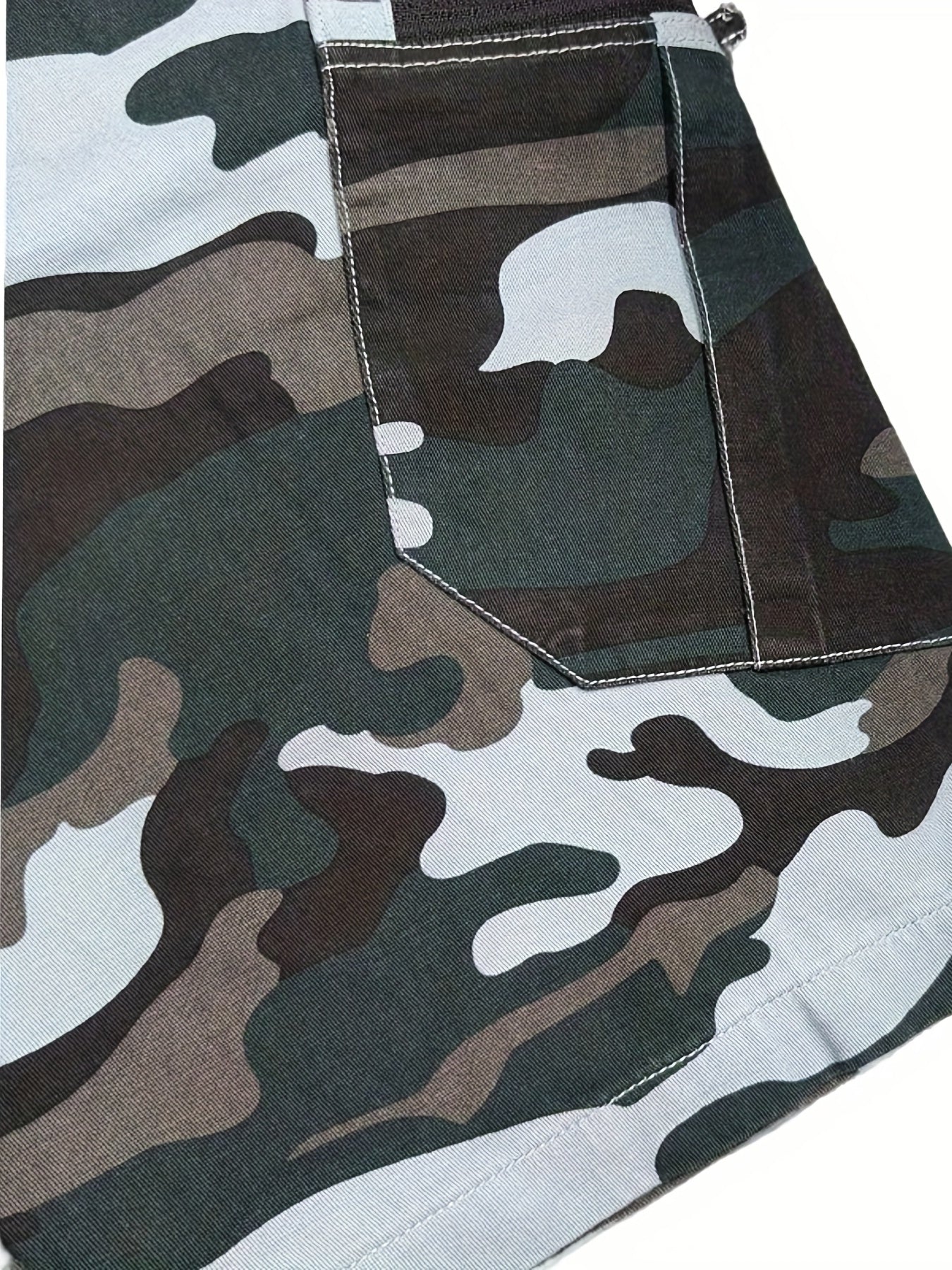 Men's Camo Denim Shorts - Casual Street Style for Summer