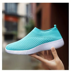 Women's Flying Woven Casual Sneakers Slip on Shoes