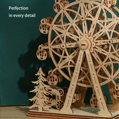 DIY Ferris Wheel Wooden Toy Music Box Children Birthday Gift