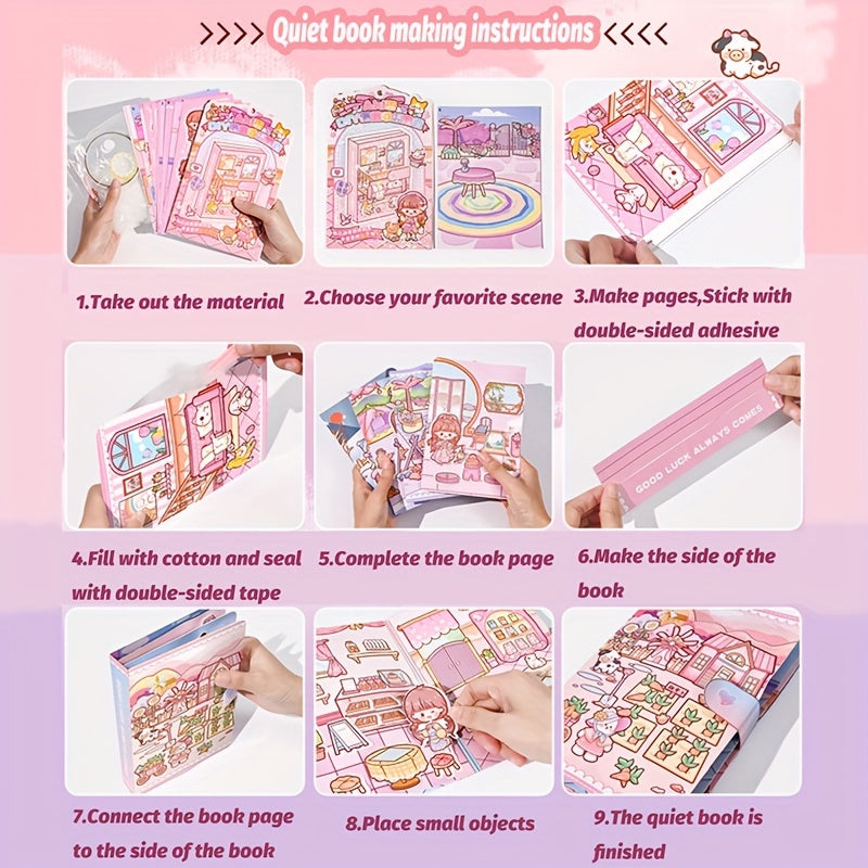 Creative Cartoon Stickers Glitter Embellished for DIY Quiet Books
