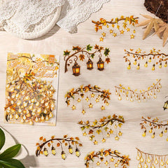 20pcs Retro Colorful LED Strip Stickers Transparent Waterproof for Scrapbooking