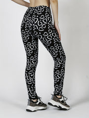 Heart Print Skinny Leggings Every Stretchy Leggings Women's Clothing