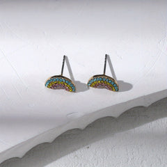 Little Rainbow Stud Earrings Gift For Girls