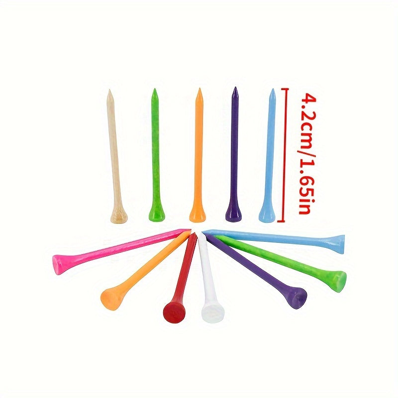 20pcs Random Golf Tee Durable Wooden Golf Tees Golf Course Supplies