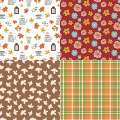 24pcs DIY Photo Album Paper Autumn Thanksgiving Background Paper