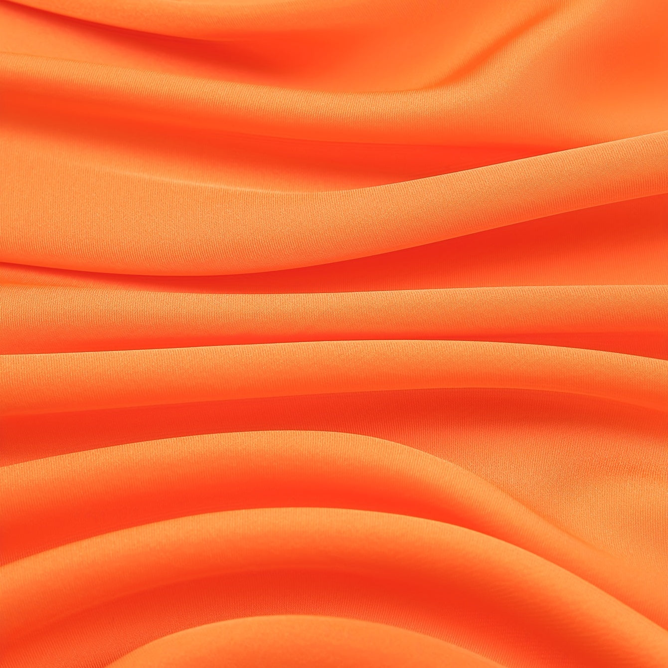 Orange Satin Bandana Square Scarf Neckerchief Hair Wrap