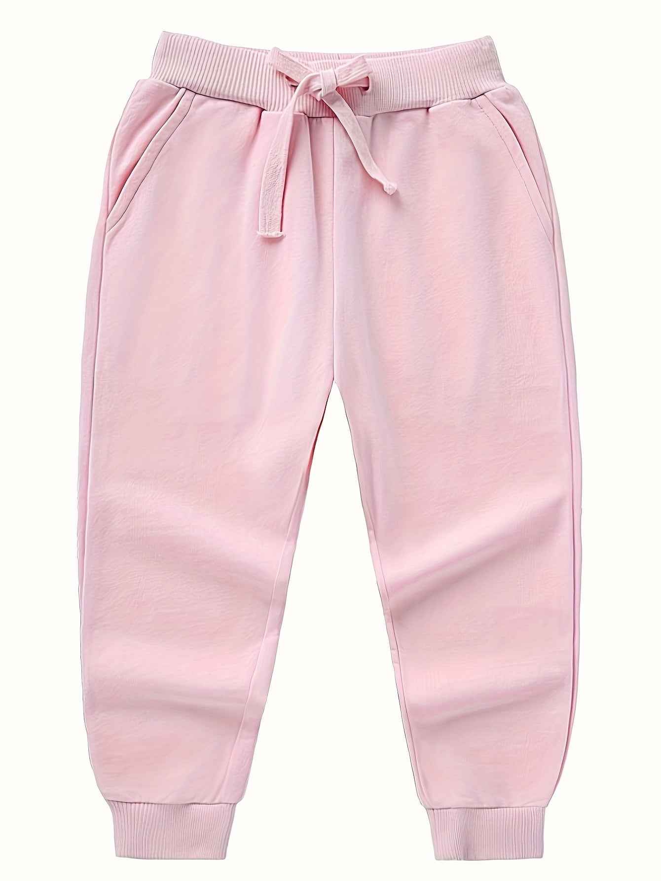 Girls' Comfy Jogger Trousers, Elastic Waist, 2-12 Years