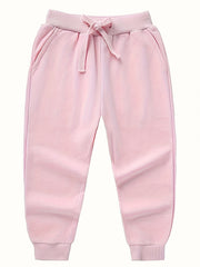 Girls' Comfy Jogger Trousers, Elastic Waist, 2-12 Years