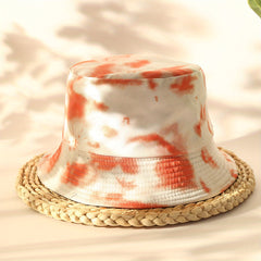 Tie Dye Print Bucket Hat Reversible Unisex Sun Hat Lightweight Hip Hop Fisherman