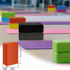 Yoga Block & Belt Combo for Beginners - Lightweight Foam Block with Non-slip