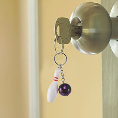 8pcs Mini Bowling Keychain Bowling Key Pendant For Party Classroom Birthday Gift