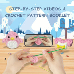 Crochet Kit for Beginner Easy Peasy Yarn Pack