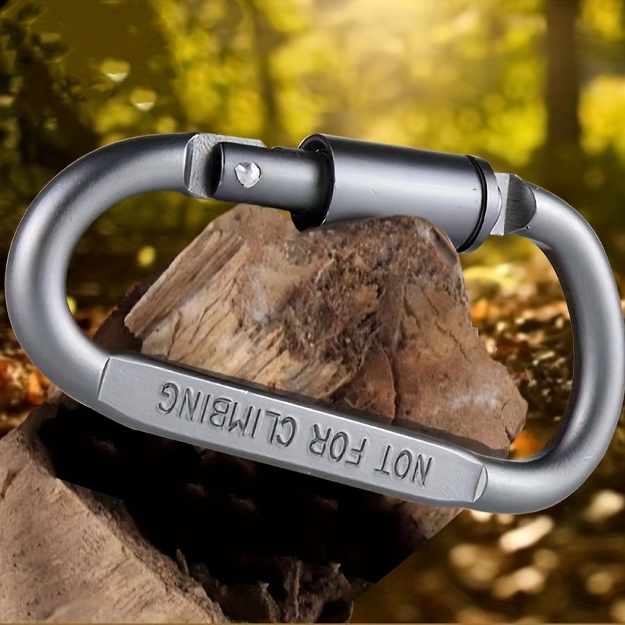 6pcs Aluminum Carabiner Outdoor Camping Hiking D-shaped Buckle Lock Screw