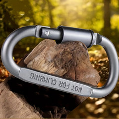 6pcs Aluminum Carabiner Outdoor Camping Hiking D-shaped Buckle Lock Screw