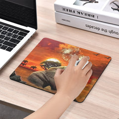 Cute Elephant Gaming Mouse Pad for Women, Non-Slip Rubber Mat