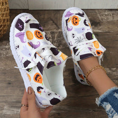 Halloween Pumpkin Ghost Lightweight Boat Shoes