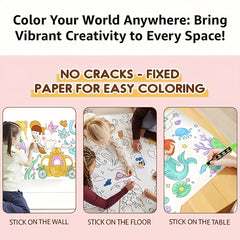 Creative Doodle & Painting Roll for Ages 3 Develop Creativity and Motor Skills