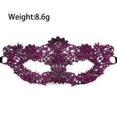 Adults Lace Masquerade Mask Hot Stamping Flower Petals Costume Party