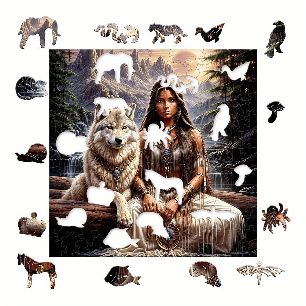 Wooden Animal Puzzles for Family Fun Christmas Halloween Birthday Adult Relax