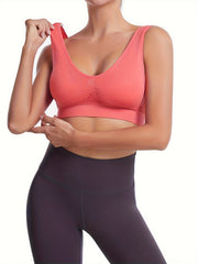Breathable Wirefree Sports Bra Yoga Fitness Activewear